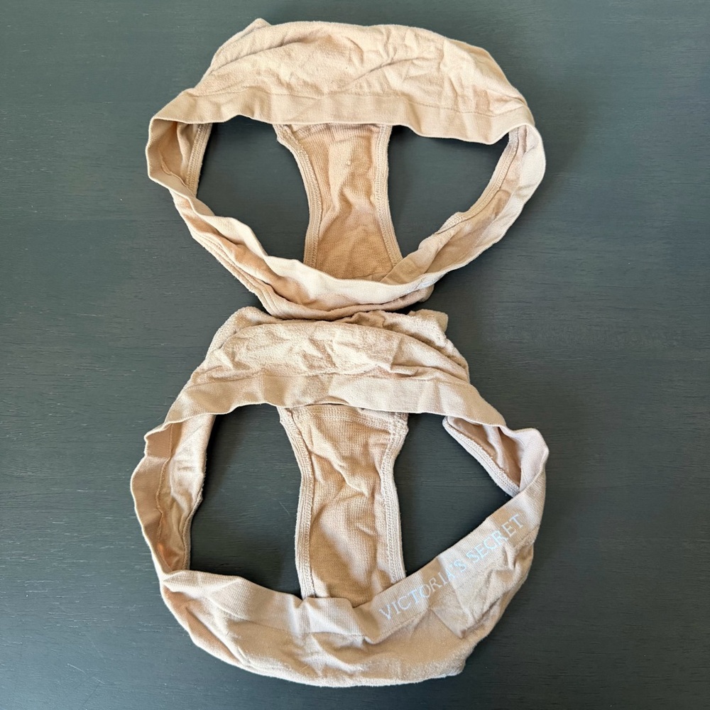 Victoria's Secret Nude Cheekini Bikini Style Panty Bundle of 2 Size S - Picture 7 of 7